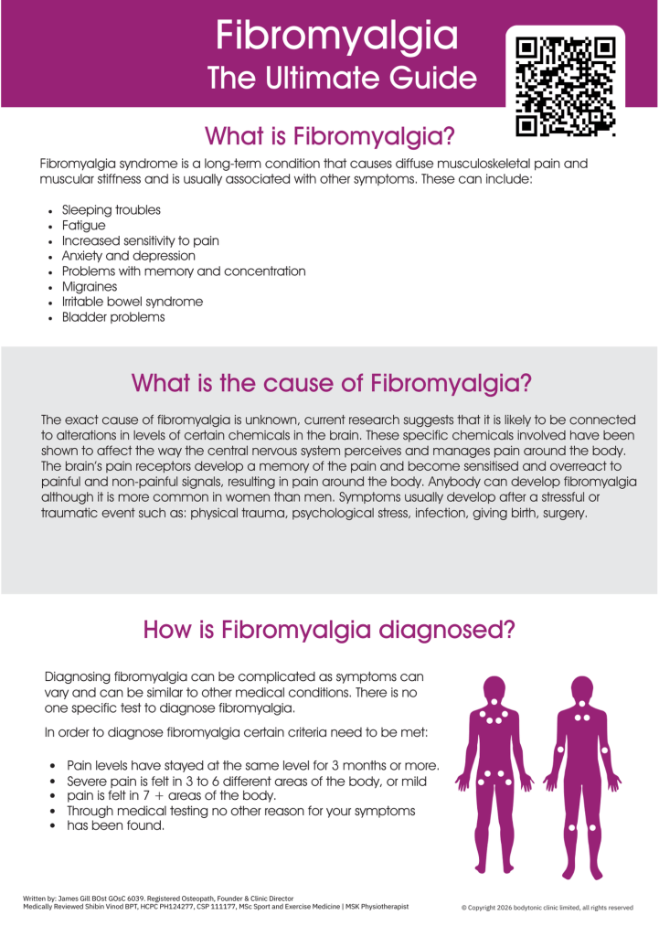 Fibromyalgia clinical diagnosis criteria and tender points map - Bodytonic Clinic London - Page 1