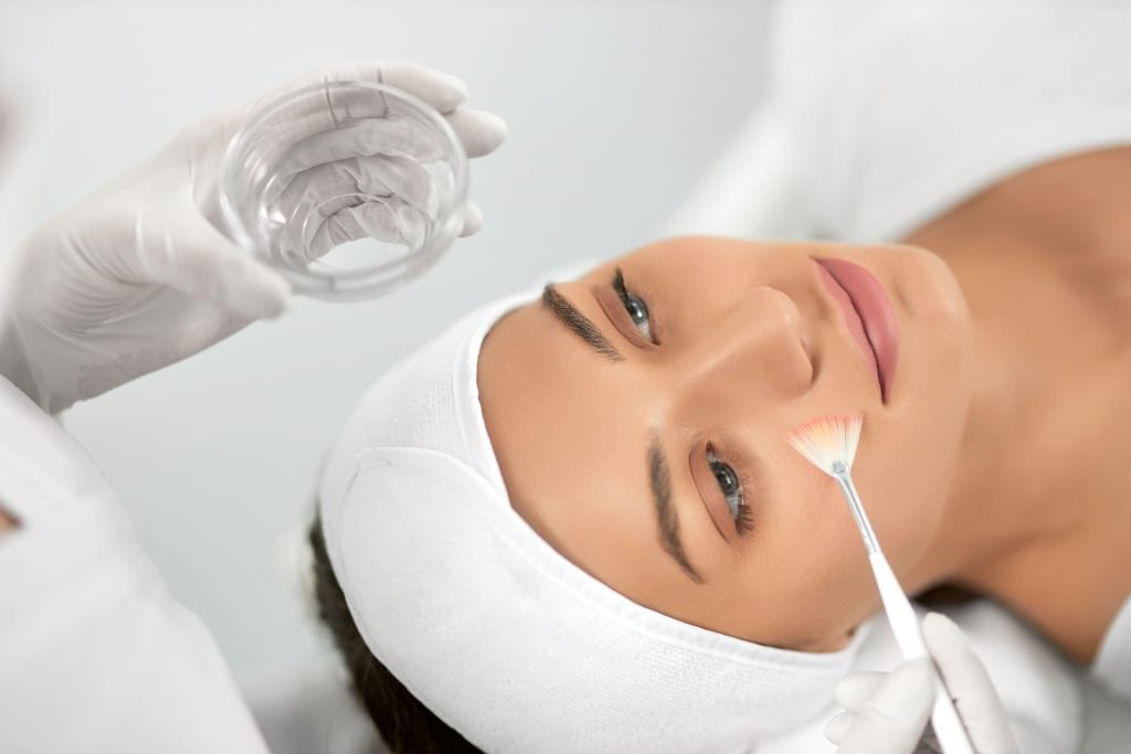 woman getting Glycolic Acid Peel