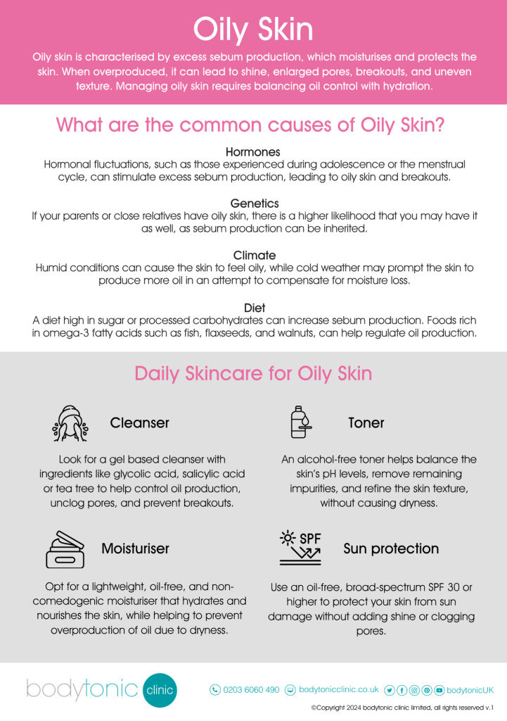 Environ and Advanced Nutrition Oily Skin Infographic Page 1