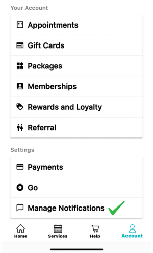Mobile App - Account Notifications