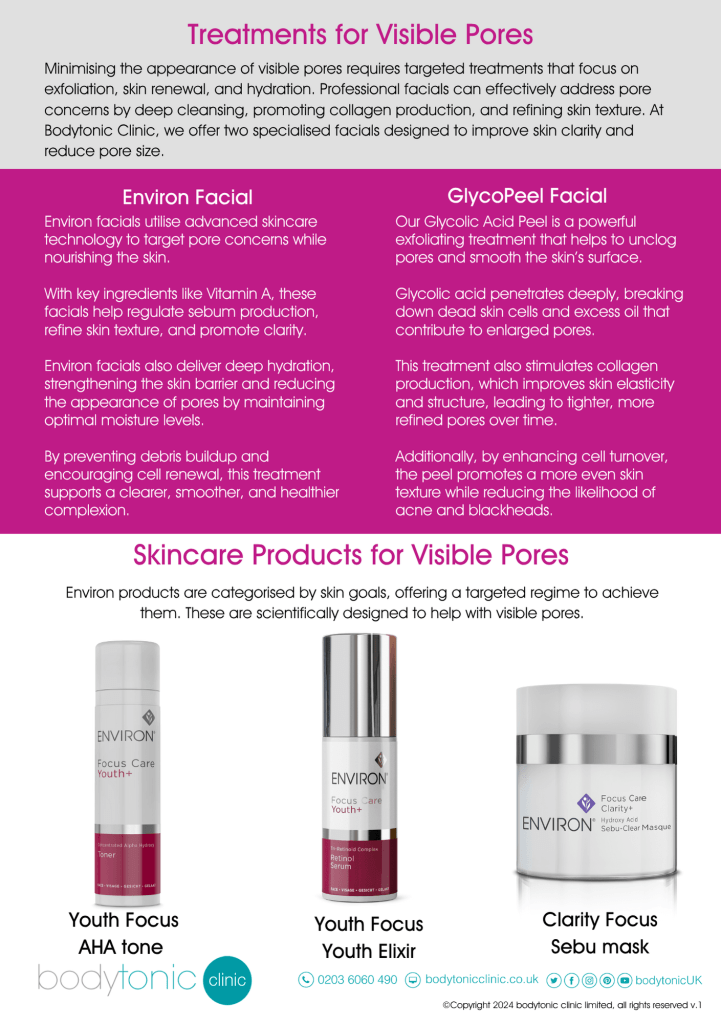 Environ and Advanced Nutrition Visible Pores Infographic Page 2