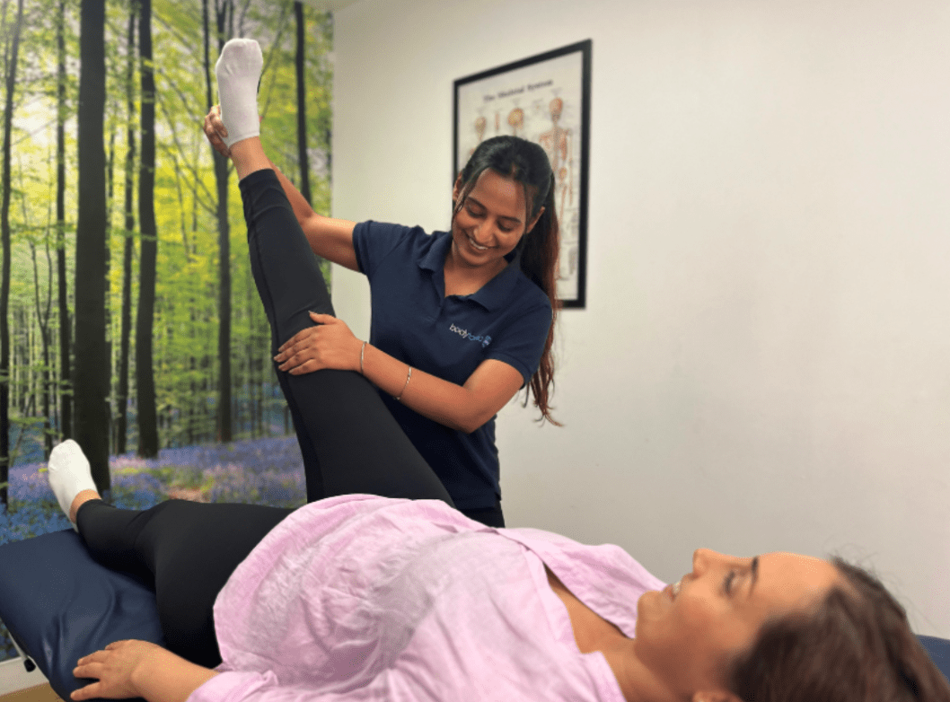 Patient receiving physiotherapy treatment at Bodytonic Clinic in London, Canada Water SE16 and Stratford E15 E20