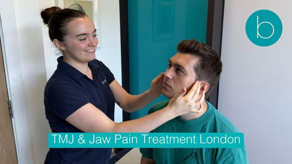 Patient experiencing jaw tension seeking TMJ treatment at Bodytonic Clinic London